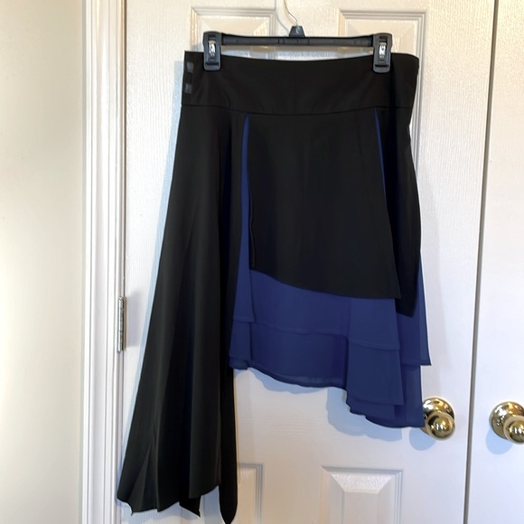 Dressfo Womens Chiffon Asymmetric Layered Skirt Buckles, Size 8 - Picture 4 of 5